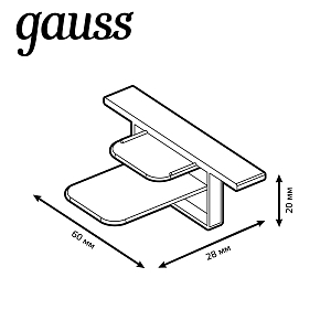 Заглушка Gauss для встраиваемого трекового шинопровода белый 1/100