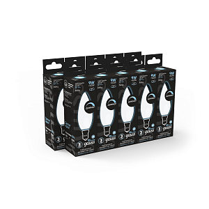 Лампа Gauss Filament Свеча 9W 610lm 4100К Е14 milky диммируемая LED 1/10/50