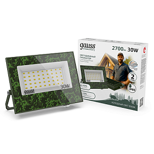 Прожектор светодиодный Gauss Elementary 30W 2700lm IP65 6500К ХАКИ 1/50