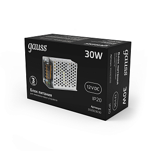 Блок питания Gauss 30W 12V IP20 1/100