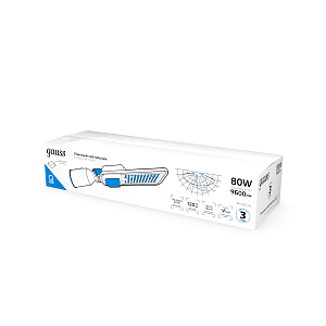 Светильник Уличный Gauss LED Qplus G2 IP65 422*146*92 80W 9000lm 5000K 175-265V КСС Ш 1/4