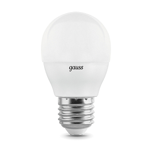 Лампа Gauss Elementary Шар 7W 470lm 4100K E27 (3 лампы в упаковке) LED 1/40
