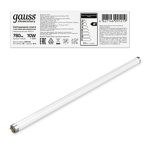 Лампа Gauss Elementary T8 10W 780lm 4000K G13 600mm стекло LED 1/30