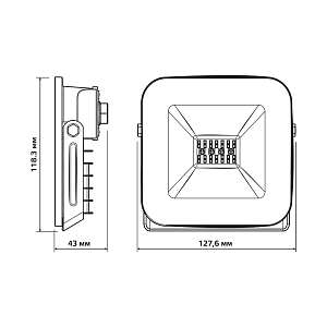 Прожектор Gauss Smart Home 10W 700lm 3000-6500K 200-240V IP65 черный RGBW+изм.цв.темп.+диммирование LED 1/20