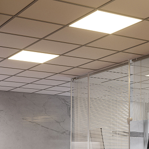 Св-к Gauss MiR гриль 30W CRI80 3000lm 6500K IP40 588*588*50мм опал планки LED 1/1