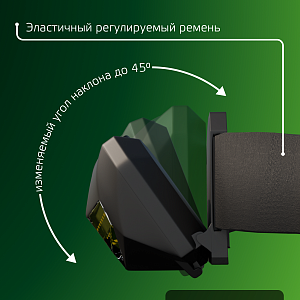 Фонарь налобный Gauss модель GFL306 1W 100lm 3xAAА LED 1/12/60