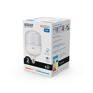 Лампа Gauss Elementary T140 50W 4500lm 6500K E27 LED 1/8