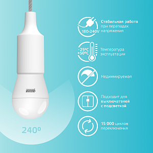 Лампа Gauss Basic Шар 13W 1200lm 4000K E27 LED 1/10/100