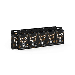Лампа Gauss Filament Artline Butterfly 4W 330lm 2700К Е27 milky LED 1/10/100