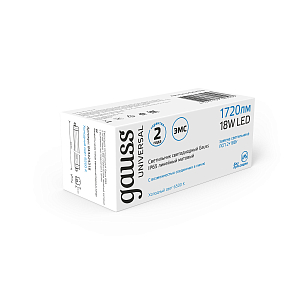 Светильник светодиодный Gauss IP65 570*60*55мм 18Вт 1720lm 6500К 185-265V UNIVERSAL матовый соед в линию1/20