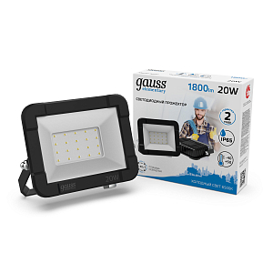 Прожектор светодиодный Gauss Elementary G3 20W 1800lm IP65 6500К черный LED 1/60