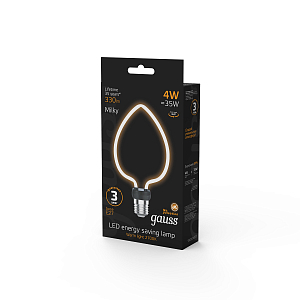 Лампа Gauss Filament Artline Heart 4W 330lm 2700К Е27 milky LED 1/10/100