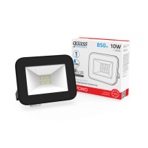 Прожектор светодиодный Gauss Elementary 10W 850lm 6500К 200-240V IP65 PROMO G3 черный LED 1/20 Прожектор светодиодный Gauss Elementary 10W 850lm 6500К 200-240V IP65 PROMO G3 черный LED 1/20