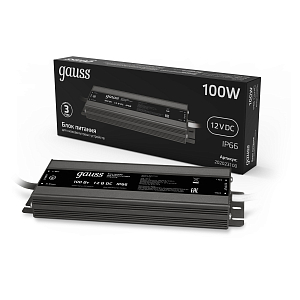 Блок питания Gauss 100W 12V IP67 1/40