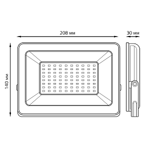 Прожектор светодиодный Gauss Elementary G2 70W 6300lm IP65 6500К белый 1/16