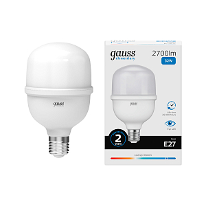 Лампа Gauss Elementary T100 32W 2700lm 6500K E27 LED 1/20