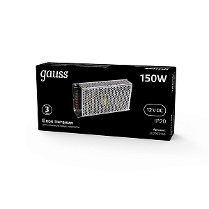 Блок питания Gauss 150W 12V IP20 1/50
