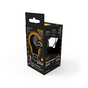 Лампа Gauss Filament А60 10W 820lm 2700К Е27 milky диммируемая LED 1/10/40