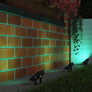 Прожектор Gauss Elementary 20W 1400lm зеленого свечения 175-265V IP65 черный LED 1/20