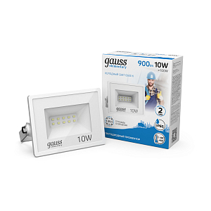 Прожектор светодиодный Gauss Elementary G2 10W 900lm IP65 6500К белый 1/60