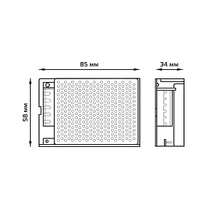 Блок питания Gauss 30W 12V IP20 1/100