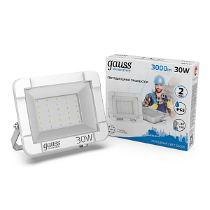Прожектор светодиодный Gauss Elementary G2 30W 2700lm IP65 6500К белый 1/48