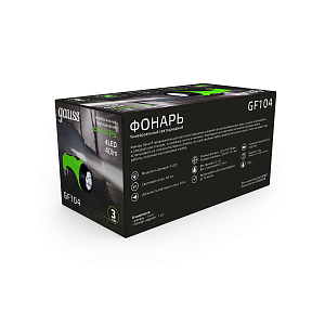 Фонарь ручной Gauss модель GFL104 4LED 40lm  lead acid 350mAh LED 1/12/72