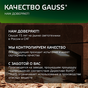 Светильник садово-парковый Gauss Electra, 10W, 600lm, 4000K, 100x109x160mm, 170-240V / 50Hz, IP54, LED (1/16)