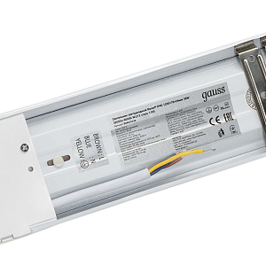 Светильник светодиодный матовый Gauss IP40 1200*76*24мм 36W 3200lm 4000K WLF-2 сталь 1/20