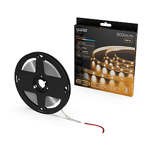 Лента Gauss LED 2835/60 24V 6W/m 800lm/m 3000K 8mm IP65 5m 1/50