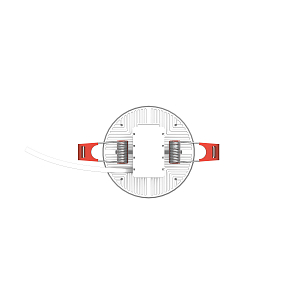 Светильник встраиваемый Gauss Elementary Adjustable Frameless модель FL круг 9W, 800lm, 4000K, Ø85mm, монтаж 55-75, 1/100