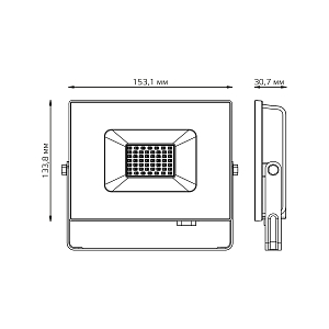 Прожектор Gauss Elementary 30W 2000lm зеленого свечения 175-265V IP65 черный LED 1/10