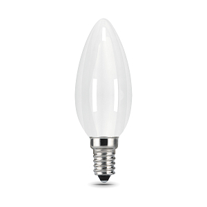 Лампа Gauss Filament Свеча 9W 590lm 3000К Е14 milky диммируемая LED 1/10/50