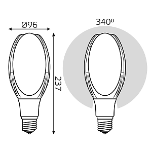 Лампа Gauss Basic BT100 AC180-240V 30W 2950lm 6500K E40 LED 1/20