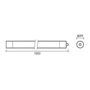 Светильник светодиодный Gauss IP65 1500*29*29мм 36Вт 3650lm 4000К COMPACT линейный матовый 1/30