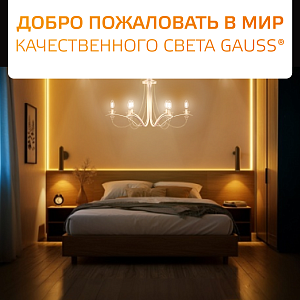 Лампа Gauss Filament Elementary А60 9W 710lm 2700К Е27 LED 1/10/50