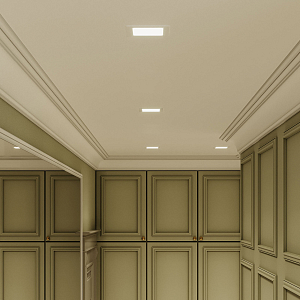 Светильник Gauss Slim квадрат 6W 400lm 4000K 180-265V IP20 монтаж Ø105*105 120*120*22 LED 1/20
