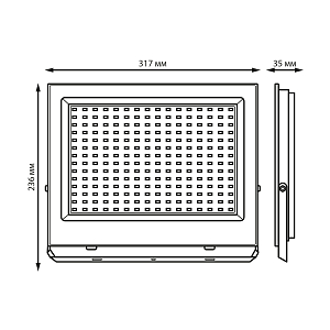 Прожектор светодиодный Gauss Elementary 150W 13500lm IP65 6500К ХАКИ 1/20