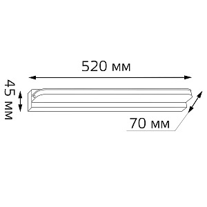 Настенный светодиодный светильник Gauss BR002 12W 860lm 200-240V 520mm LED 1/20