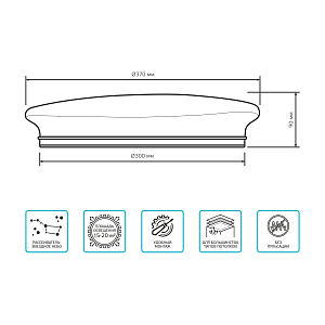 Светильник Gauss Basic Space Stone НПС 24W 2050lm 4000K  220-240V IP20 370*340*90 LED 1/20