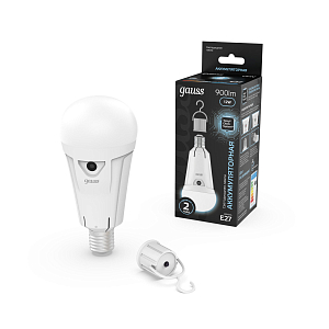 Лампа Gauss A80 12W 900lm 4100K Е27 авар. с Li-Ion аккумулятором LED 1/5/50