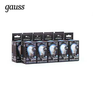 Лампа Gauss Filament А60 10W 860lm 4100К Е27 milky диммируемая LED 1/10/40