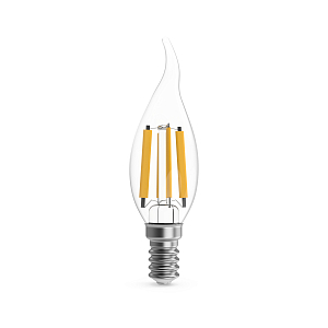 Лампа Gauss Filament Свеча на ветру 13W 1150lm 4100К Е14 LED 1/10/50