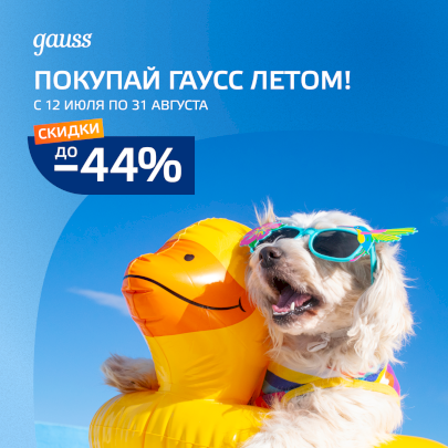 ПОКУПАЙ ГАУСС ЛЕТОМ!
